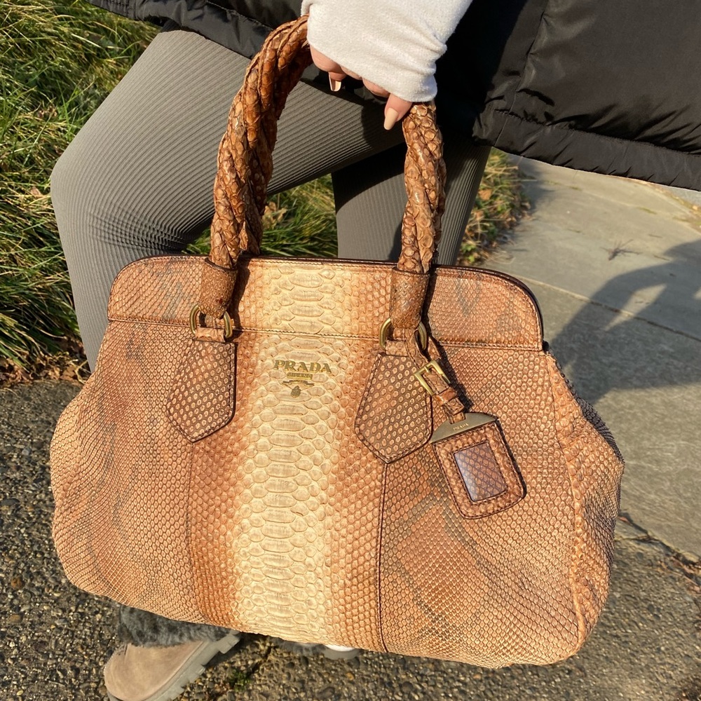 Prada Python Skin Satchel
